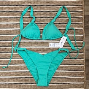 Pacsun LA Hearts Teal bikini